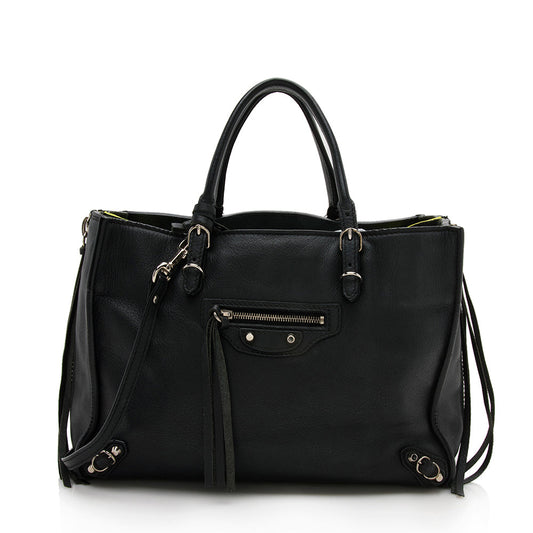 Luxury Balenciaga Calfskin Papier A6 Zip Around Tote - FINAL SALE (SHF-12133)