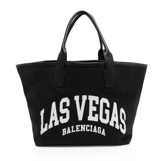 Luxury Balenciaga Canvas Las Vegas Large Tote (SHF-84zA0P)
