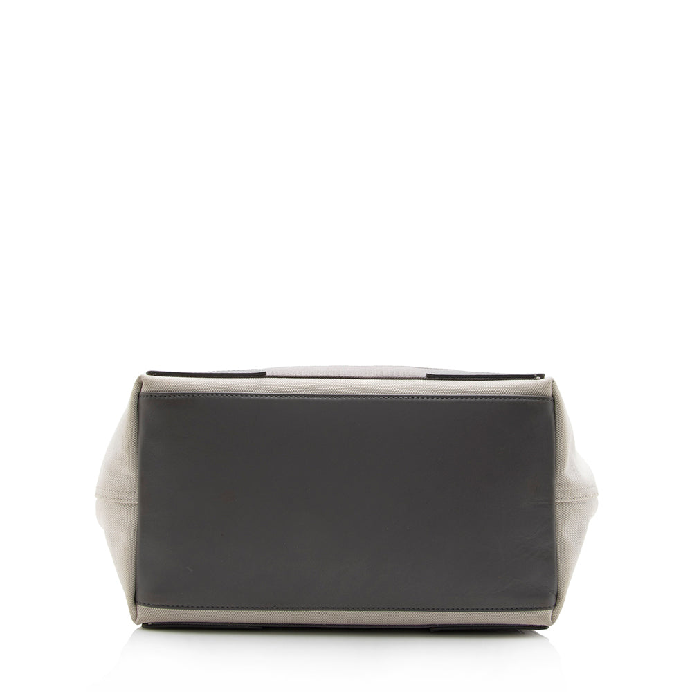 Luxury Balenciaga Canvas Logo Cabas Small Tote (SHF-13841)