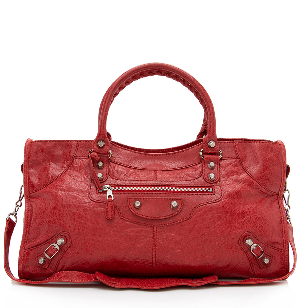 Luxury Balenciaga Chevre Giant 12 Part Time Satchel (SHF-13473)