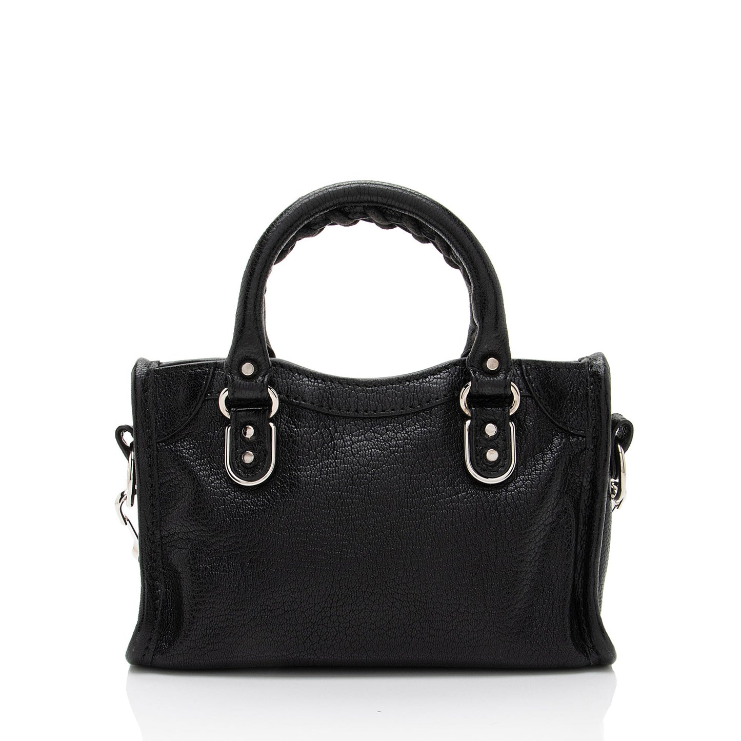 Luxury Balenciaga Chevre Metal Edge City Nano Satchel (SHF-Gf4Nc9)