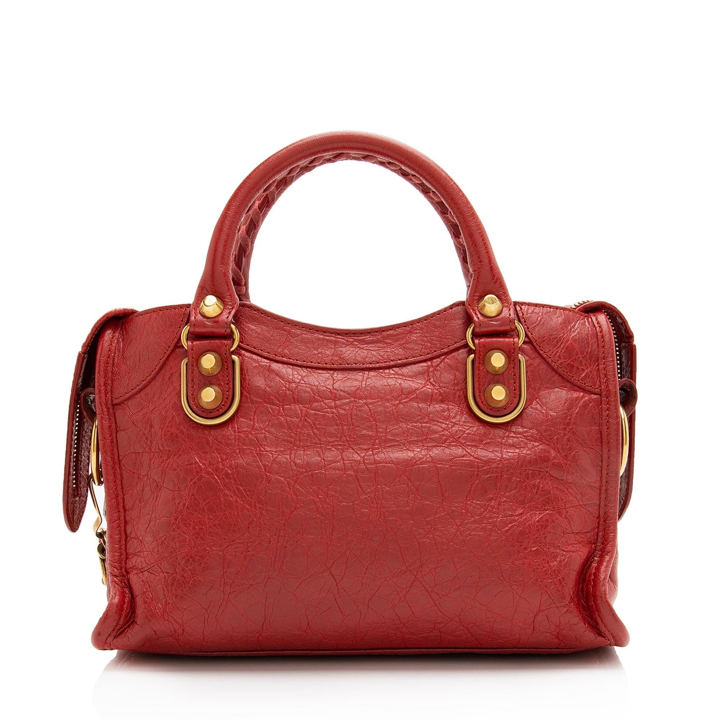 Luxury Balenciaga Chevre Metallic Edge City Mini Satchel (SHF-23034)
