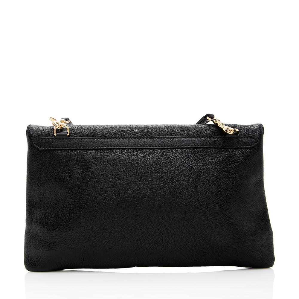 Luxury Balenciaga Chevre Metallic Edge Envelope Clutch (SHF-18041)