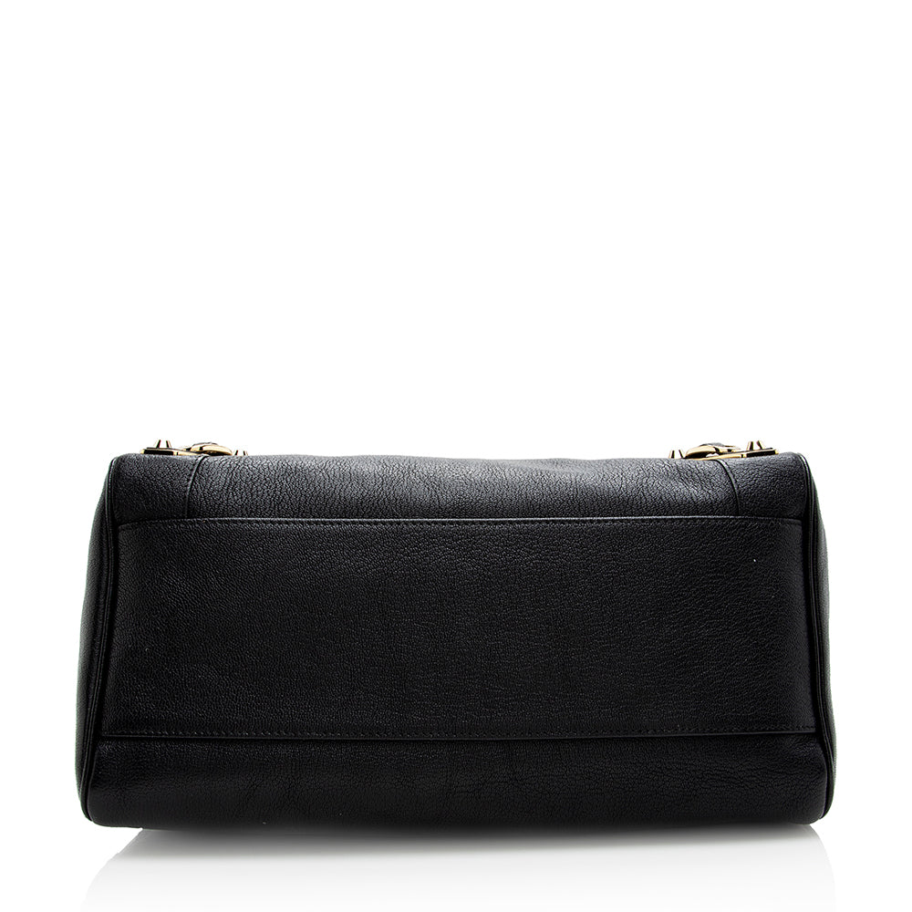 Luxury Balenciaga Chevre Metallic Edge Velo Satchel (SHF-18504)