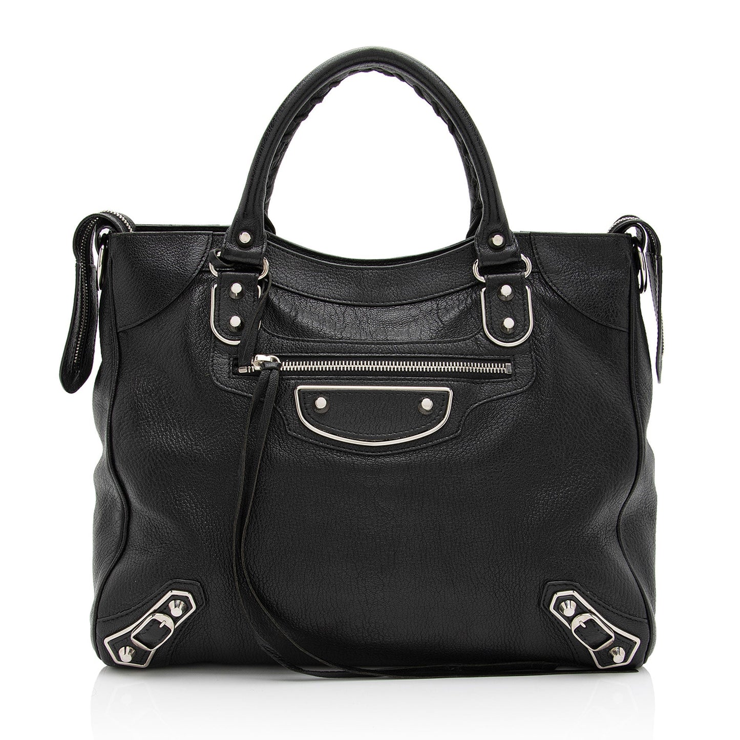 Luxury Balenciaga Chevre Metallic Edge Velo Satchel (SHF-dBQnvy)