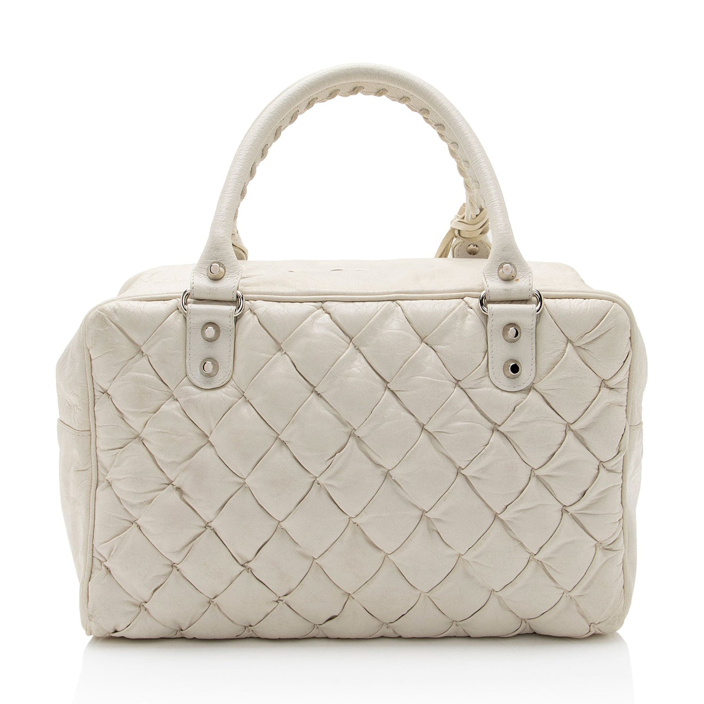 Luxury Balenciaga Chevre Quilted Matelasse Leather Boston Bag (SHF-KI2lV2)