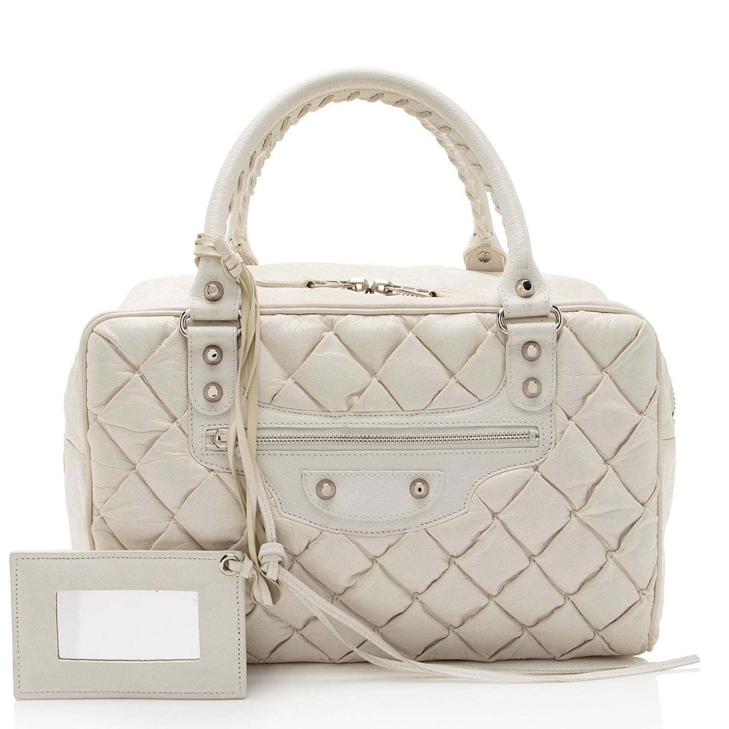 Luxury Balenciaga Chevre Quilted Matelasse Leather Boston Bag (SHF-KI2lV2)