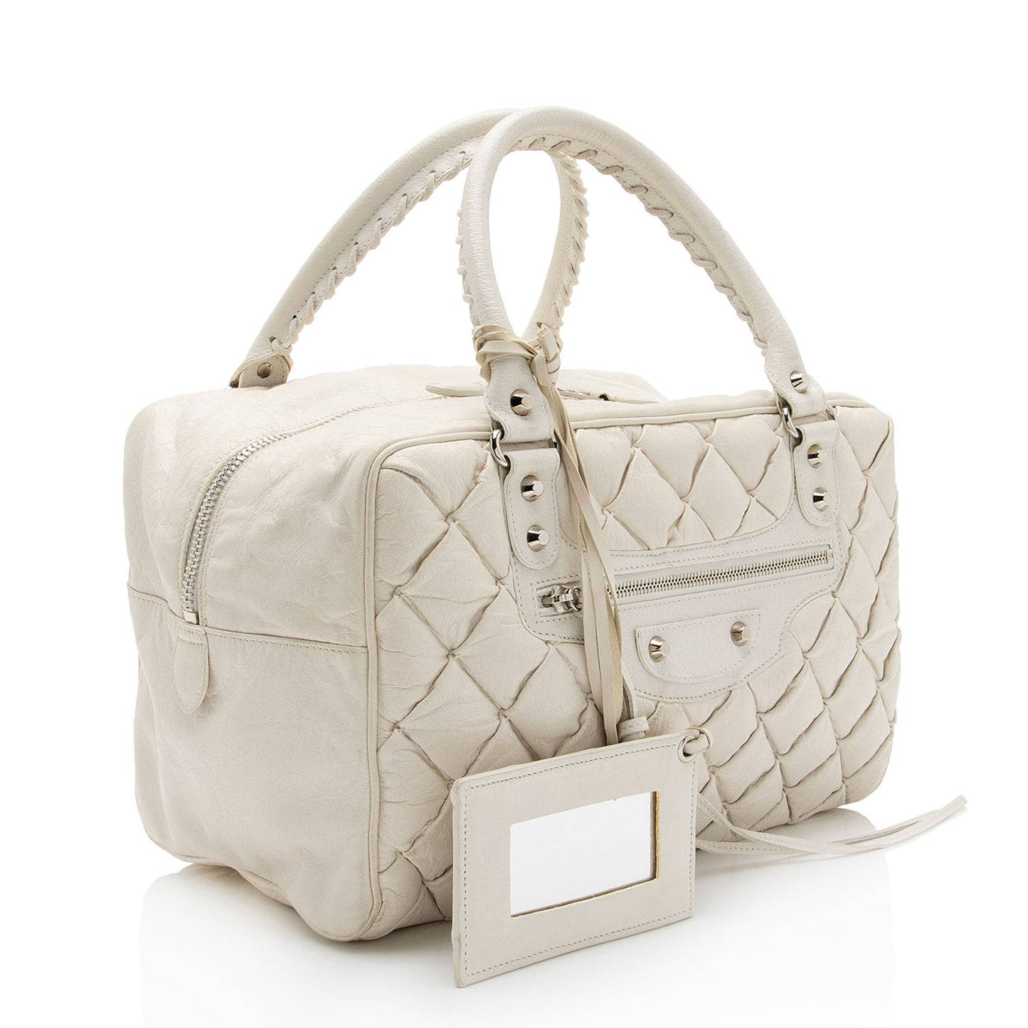 Luxury Balenciaga Chevre Quilted Matelasse Leather Boston Bag (SHF-KI2lV2)