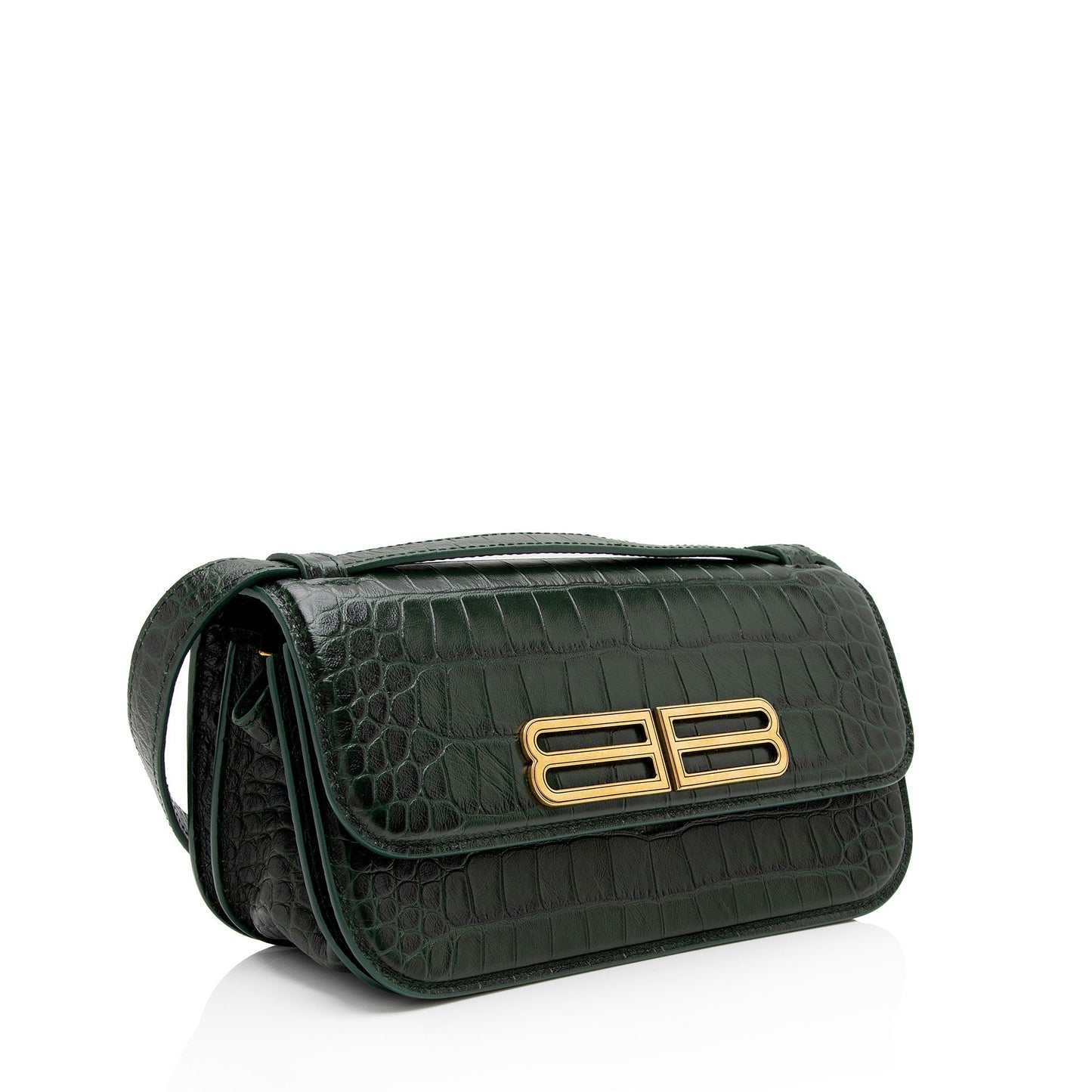 Luxury Balenciaga Croc Embossed Calfskin Gossip Small Shoulder Bag (SHF-Vvr5sm)