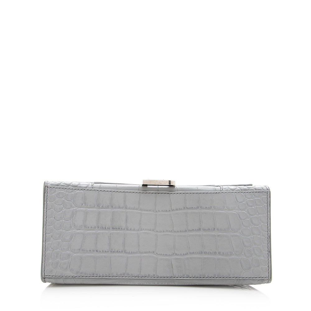 Luxury Balenciaga Croc Embossed Calfskin Hourglass Small Satchel (SHF-19286)