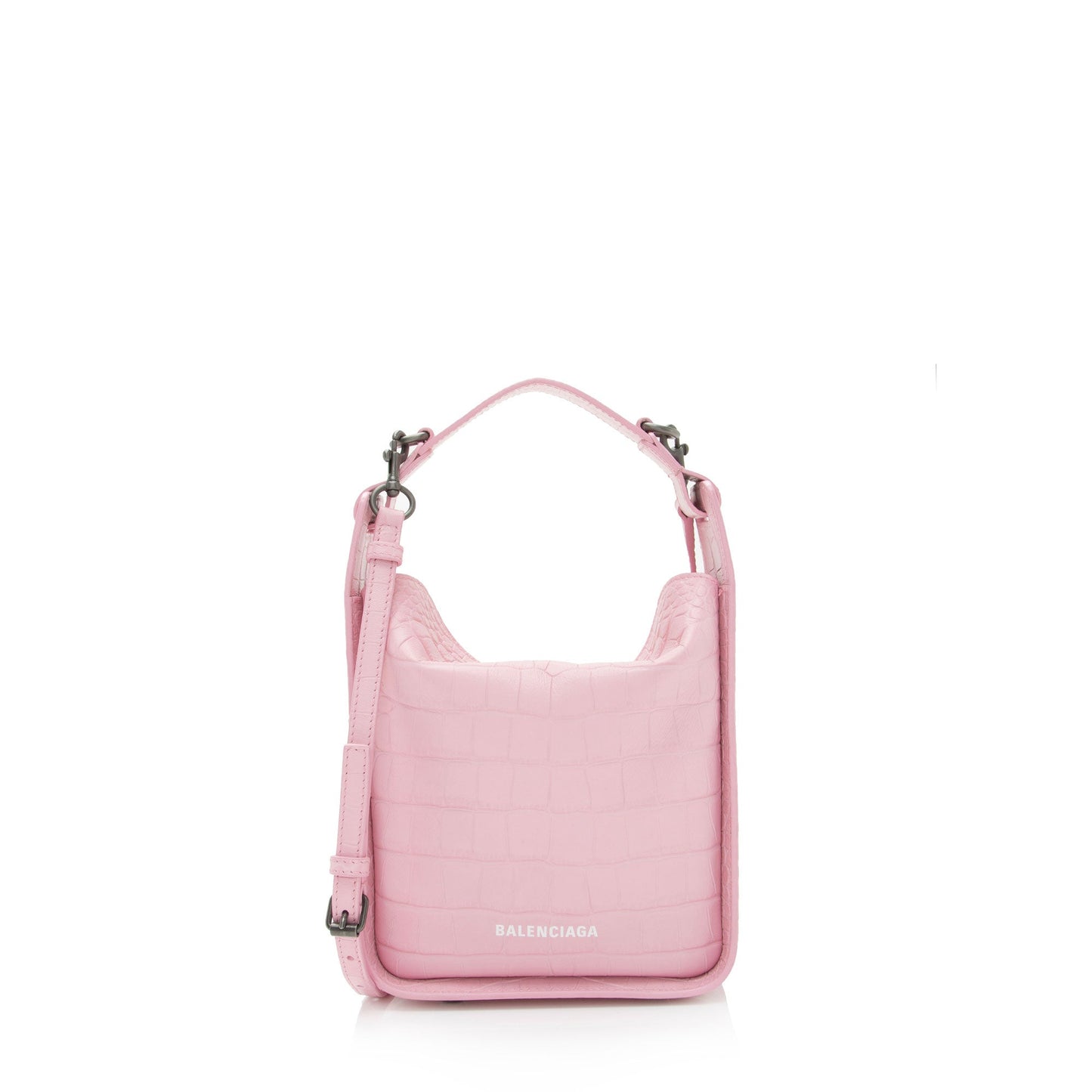 Luxury Balenciaga Croc Embossed Calfskin Tool 2.0 N/S XS Tote (SHF-hVH3Xq)