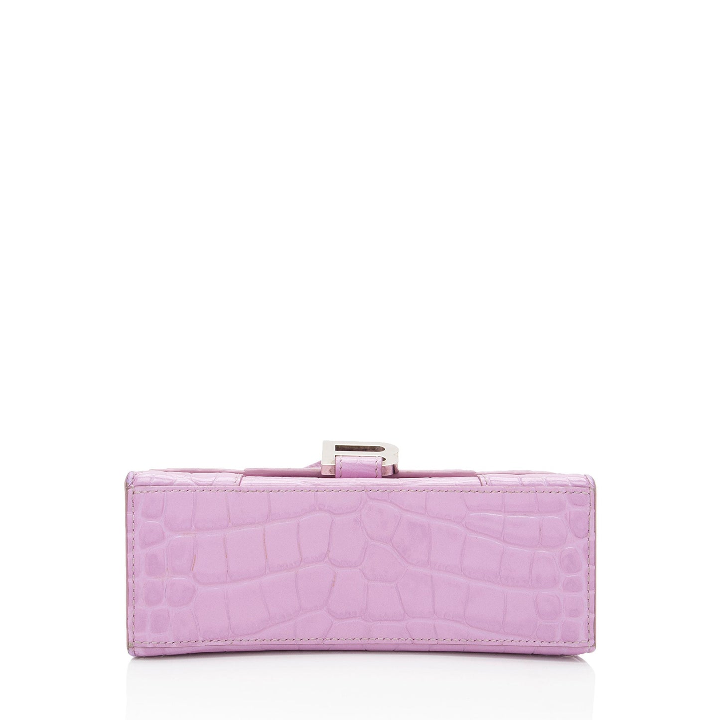 Luxury Balenciaga Shiny Croc Embossed Calfskin Hourglass XS Satchel (SHF-A4kg9c)