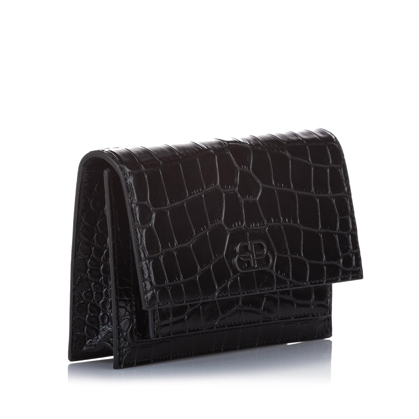 Luxury Balenciaga Croc Embossed Sharp Leather Shoulder Bag (SHG-25675)
