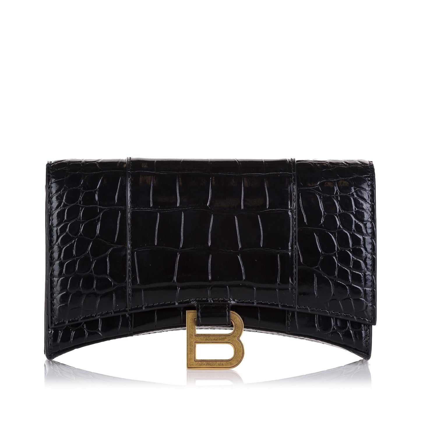 Luxury Balenciaga Embossed Hourglass Wallet On Chain (SHG-36402)