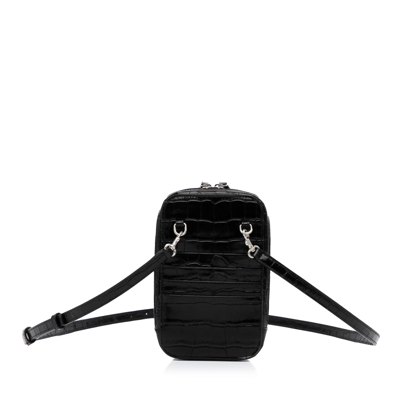 Luxury Balenciaga Embossed Zip Phone Holder (SHG-J8voGS)