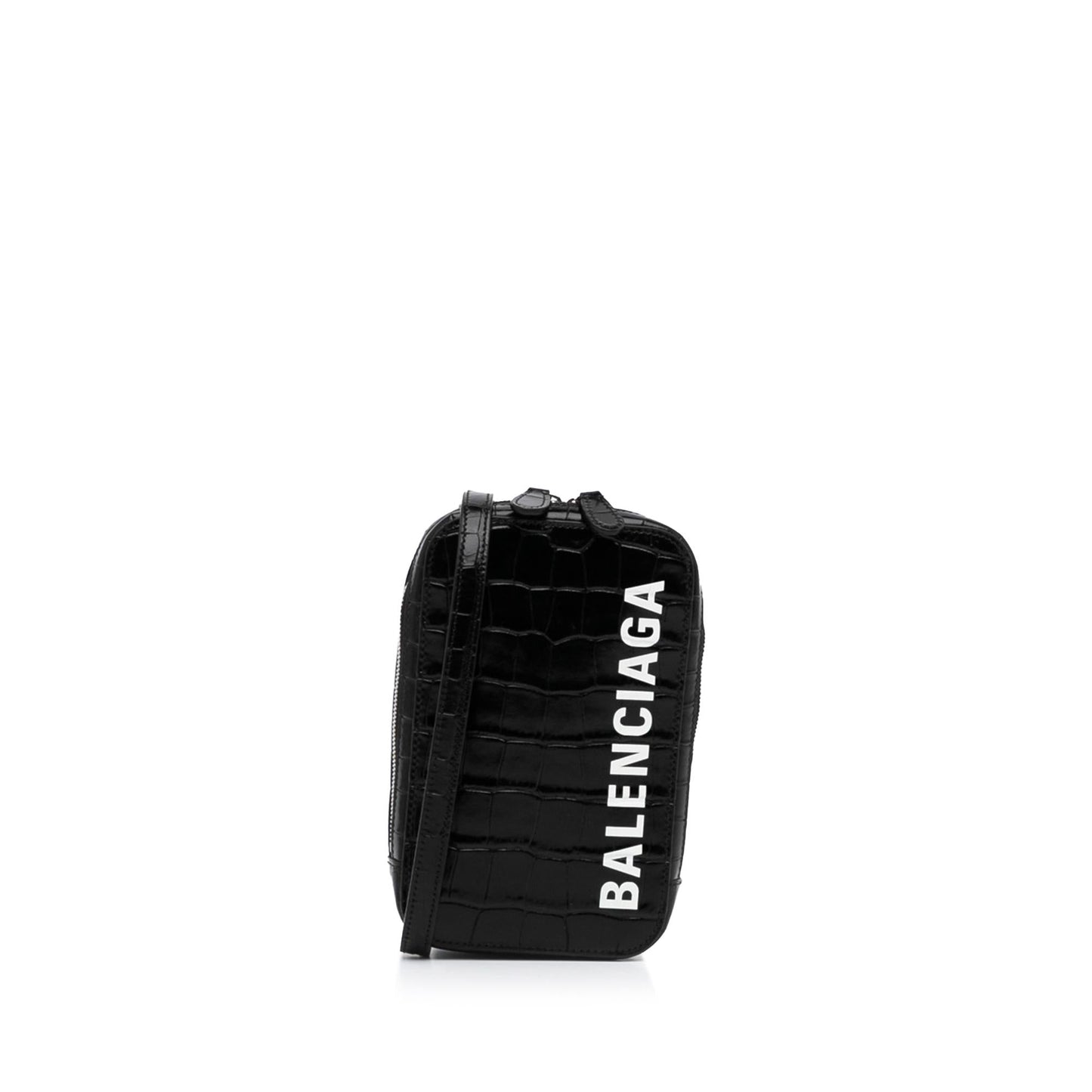 Luxury Balenciaga Embossed Zip Phone Holder (SHG-J8voGS)