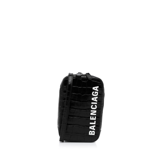Luxury Balenciaga Embossed Zip Phone Holder (SHG-J8voGS)