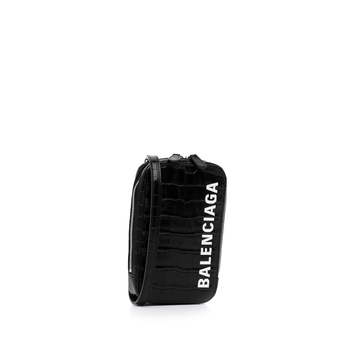 Luxury Balenciaga Embossed Zip Phone Holder (SHG-J8voGS)
