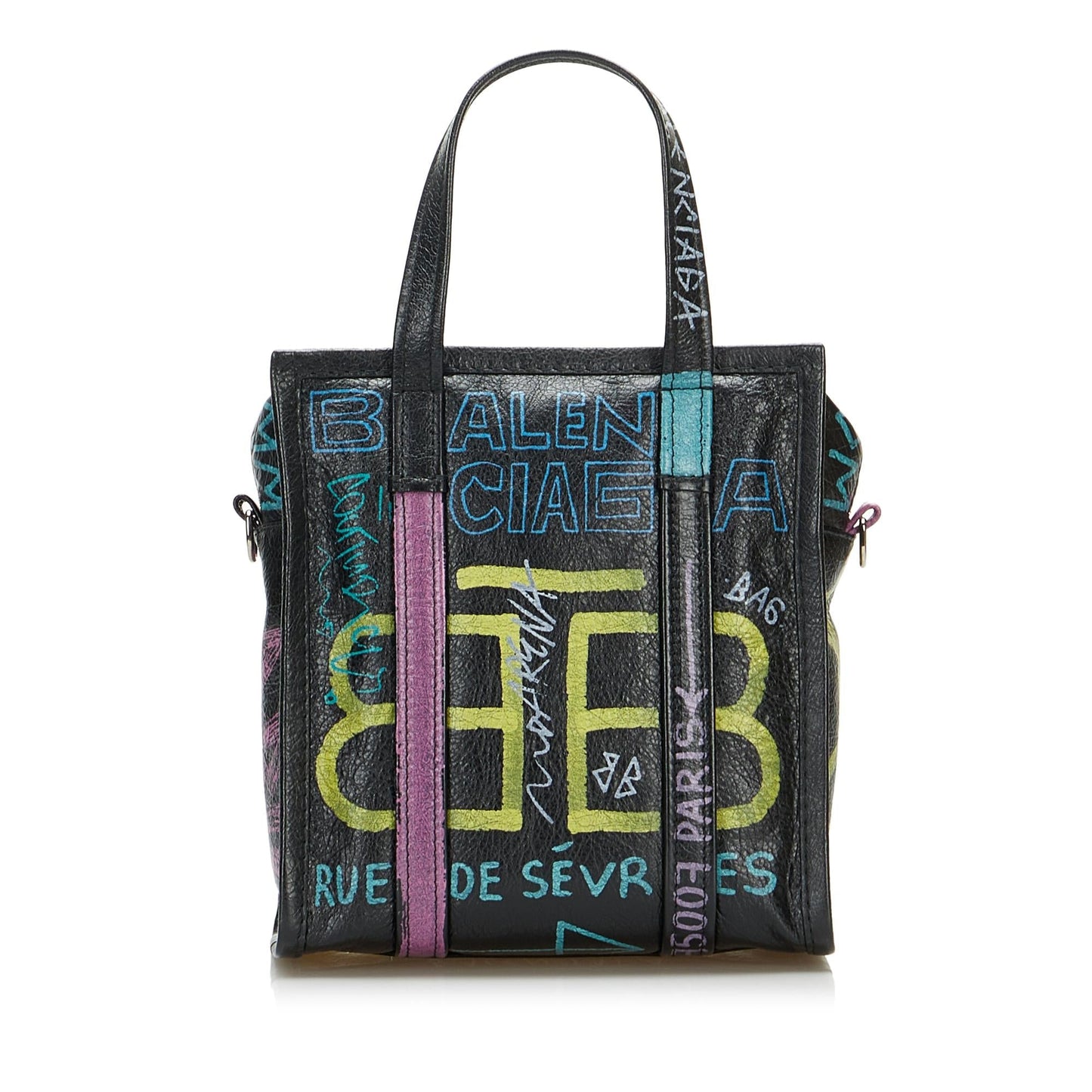 Luxury Balenciaga Graffiti Bazaar XS Shopper (SHG-W0iyzM)