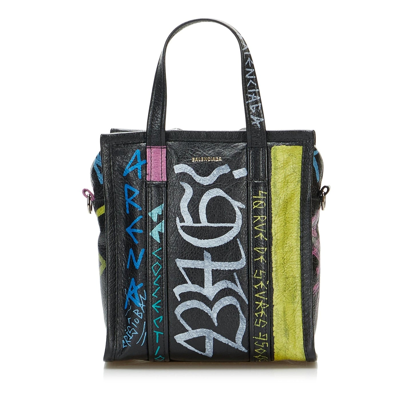 Luxury Balenciaga Graffiti Bazaar XS Shopper (SHG-W0iyzM)