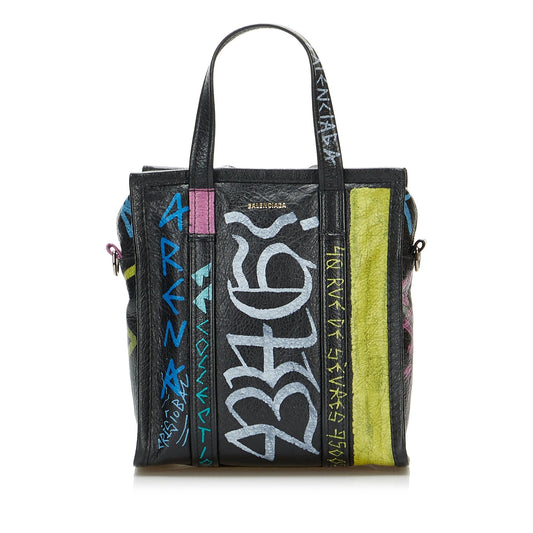 Luxury Balenciaga Graffiti Bazaar XS Shopper (SHG-W0iyzM)