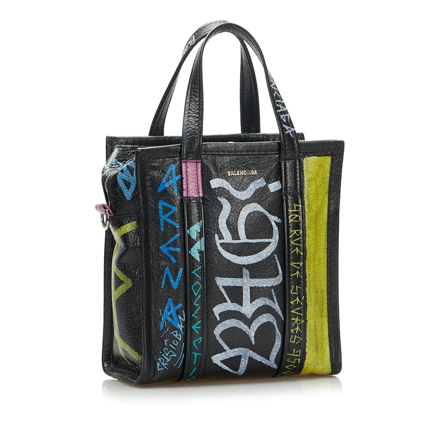 Luxury Balenciaga Graffiti Bazaar XS Shopper (SHG-W0iyzM)