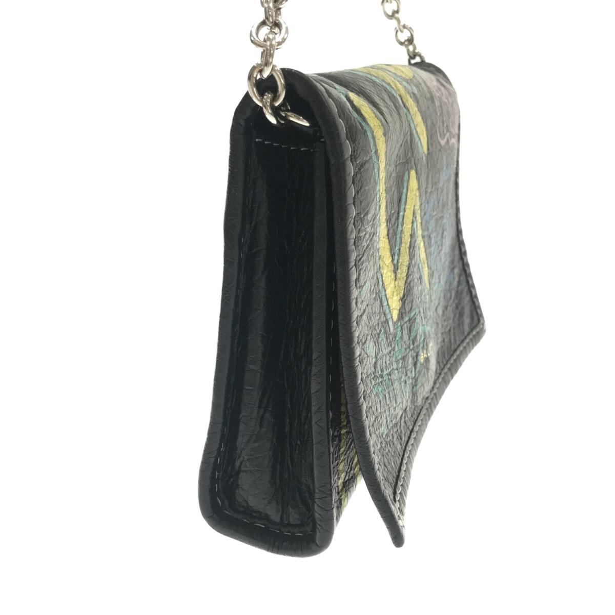 Luxury Balenciaga Graffiti Bazar Wallet on Chain (SHG-oYMvoB)