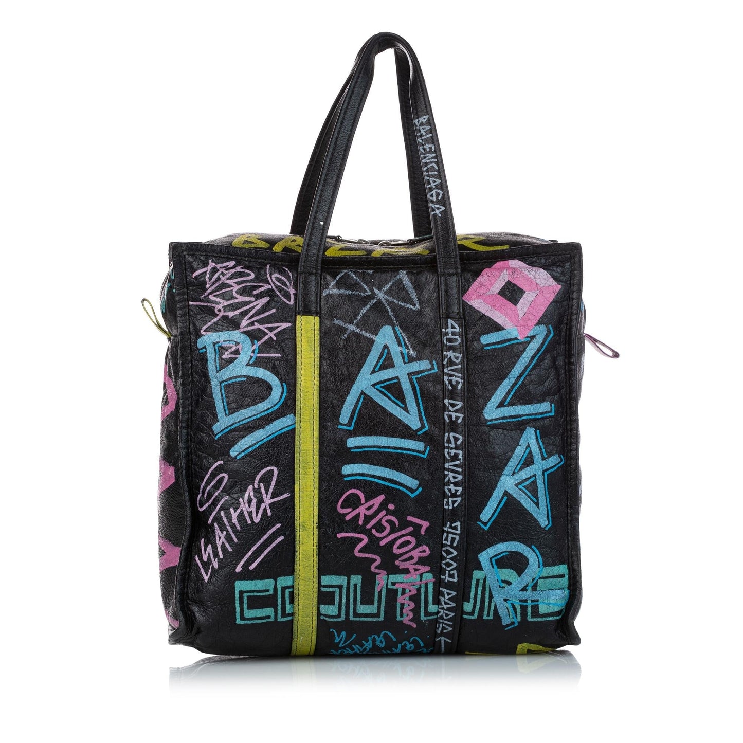 Luxury Balenciaga Graffiti Explorer Leather Tote Bag (SHG-26208)
