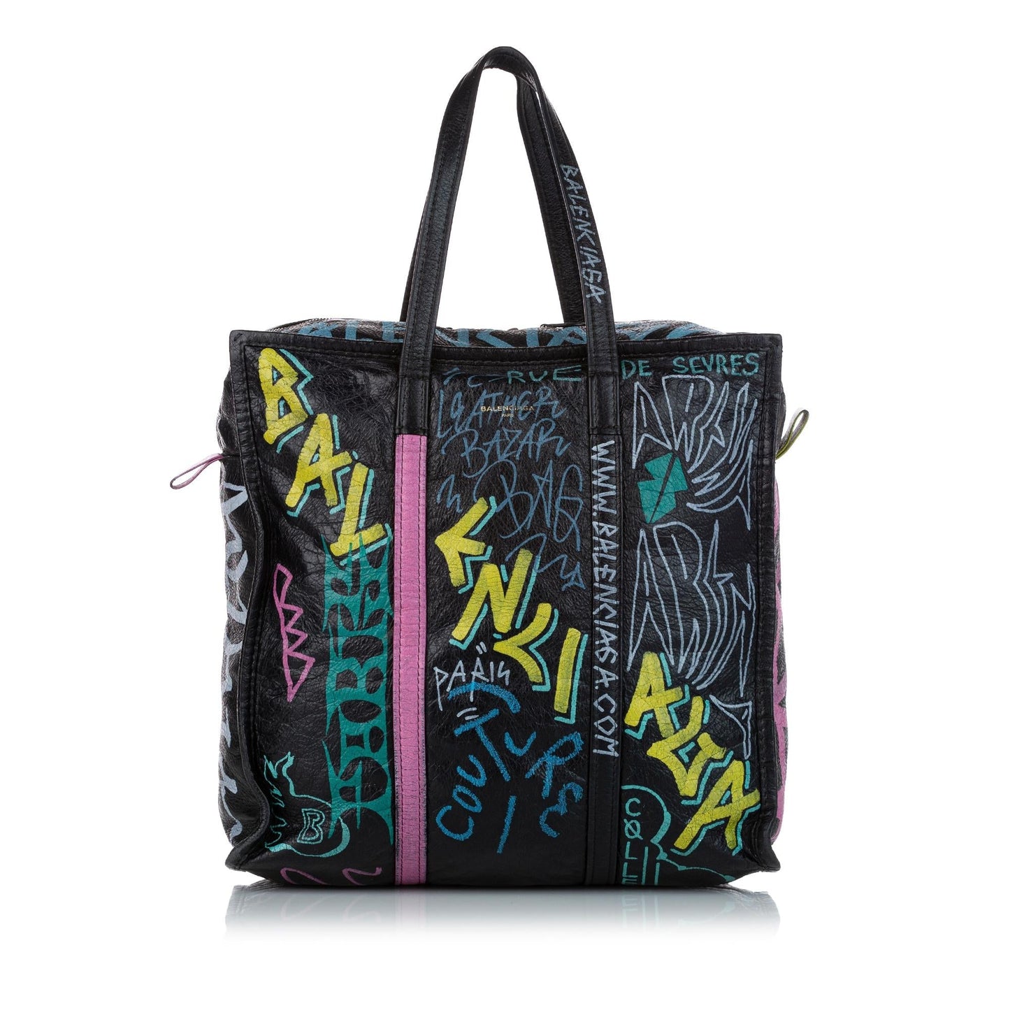 Luxury Balenciaga Graffiti Explorer Leather Tote Bag (SHG-26208)