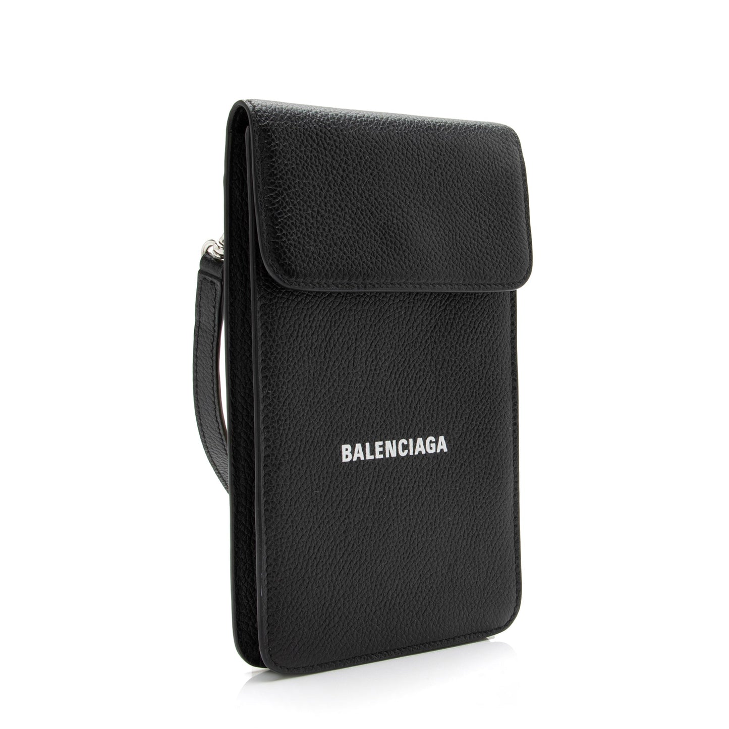 Luxury Balenciaga Grained Calfskin Logo Cash Phone Card Holder Flap Bag (SHF-23466)