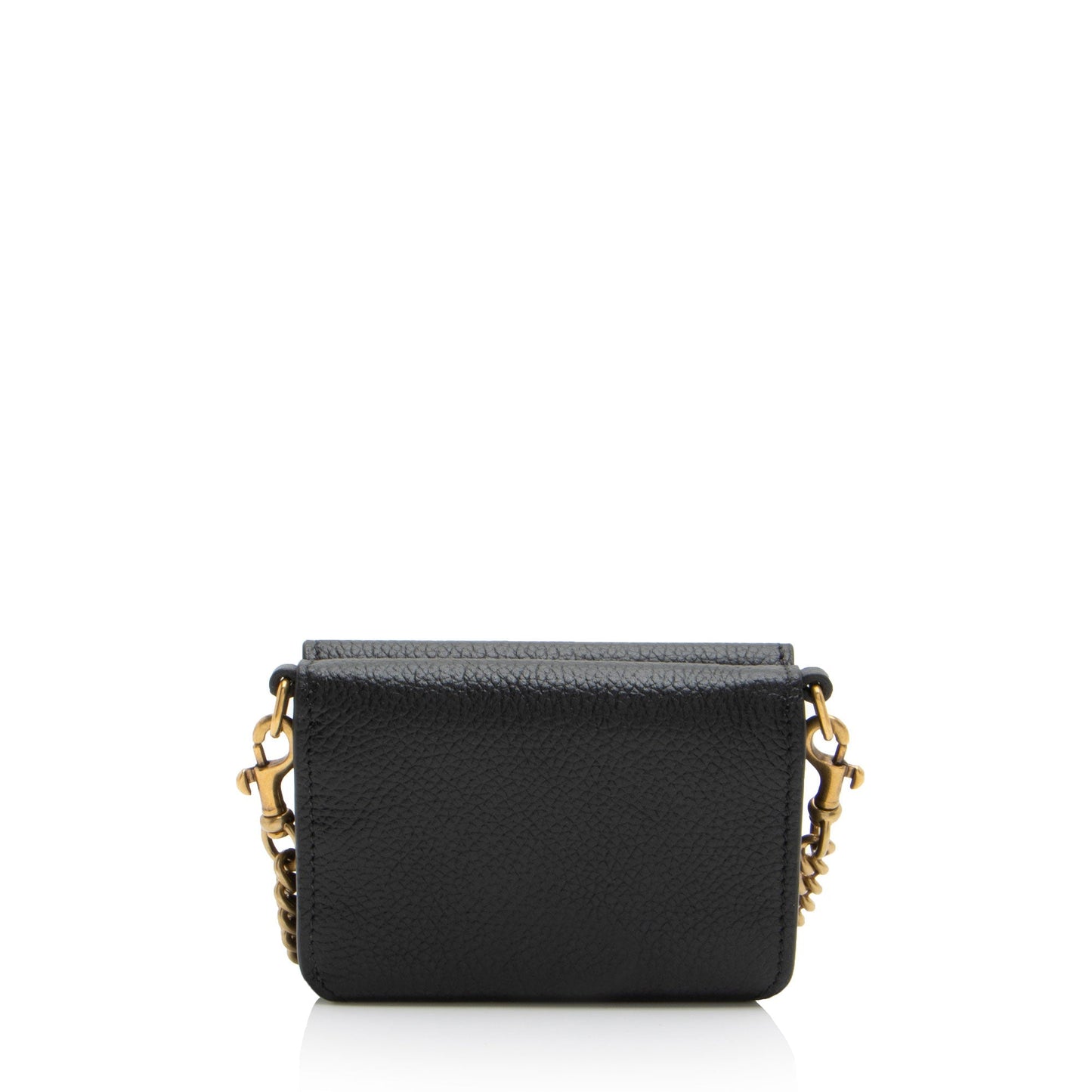 Luxury Balenciaga Grained Calfskin Logo Cash Mini Wallet on Chain (SHF-uR1F9W)