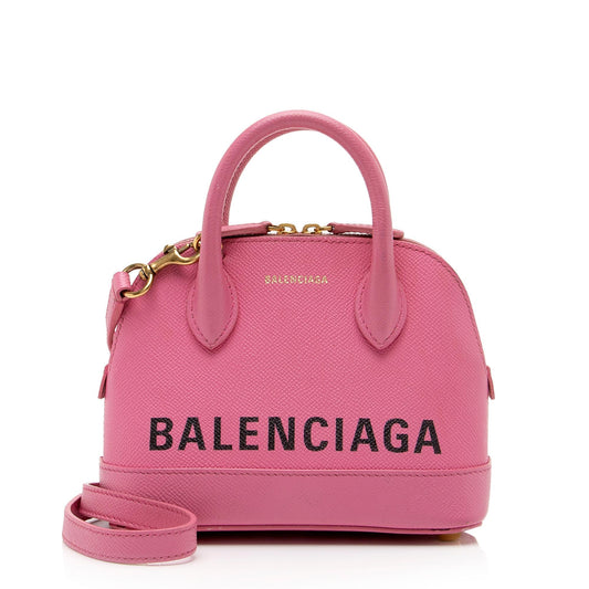 Luxury Balenciaga Grained Calfskin Ville XXS Top Handle Bag (SHF-23463)