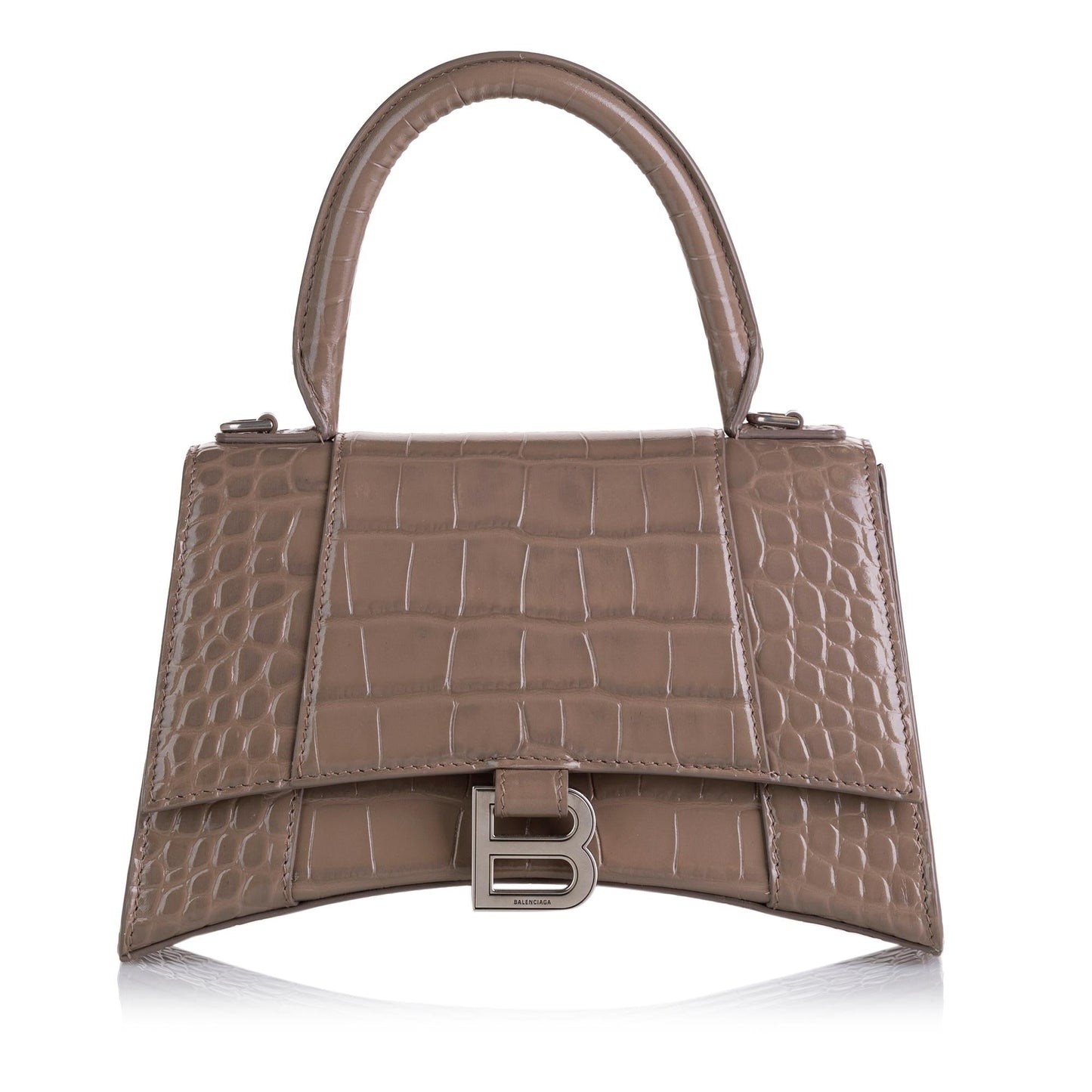 Luxury Balenciaga Hourglass Embossed Leather Satchel (SHG-36403)