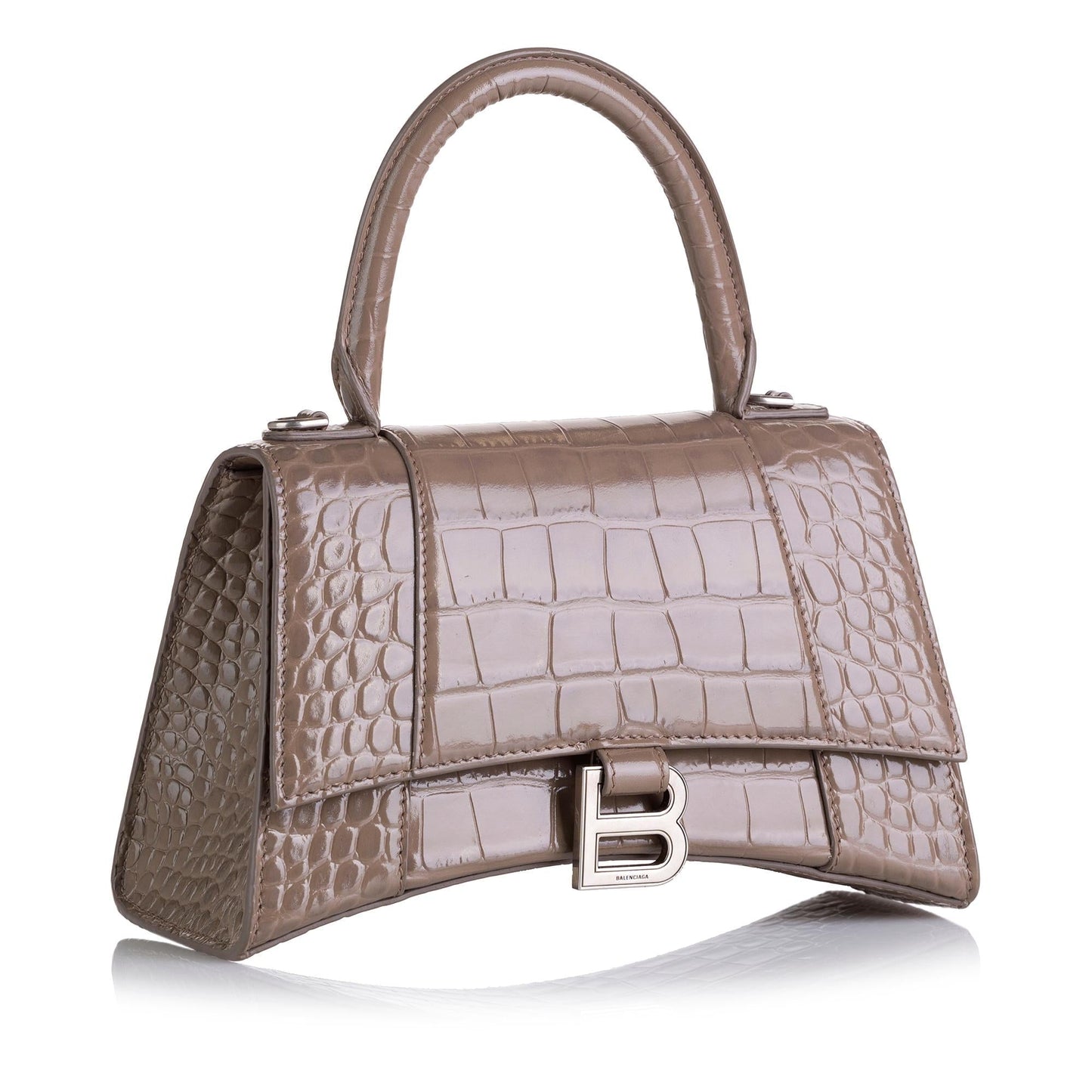 Luxury Balenciaga Hourglass Embossed Leather Satchel (SHG-36403)