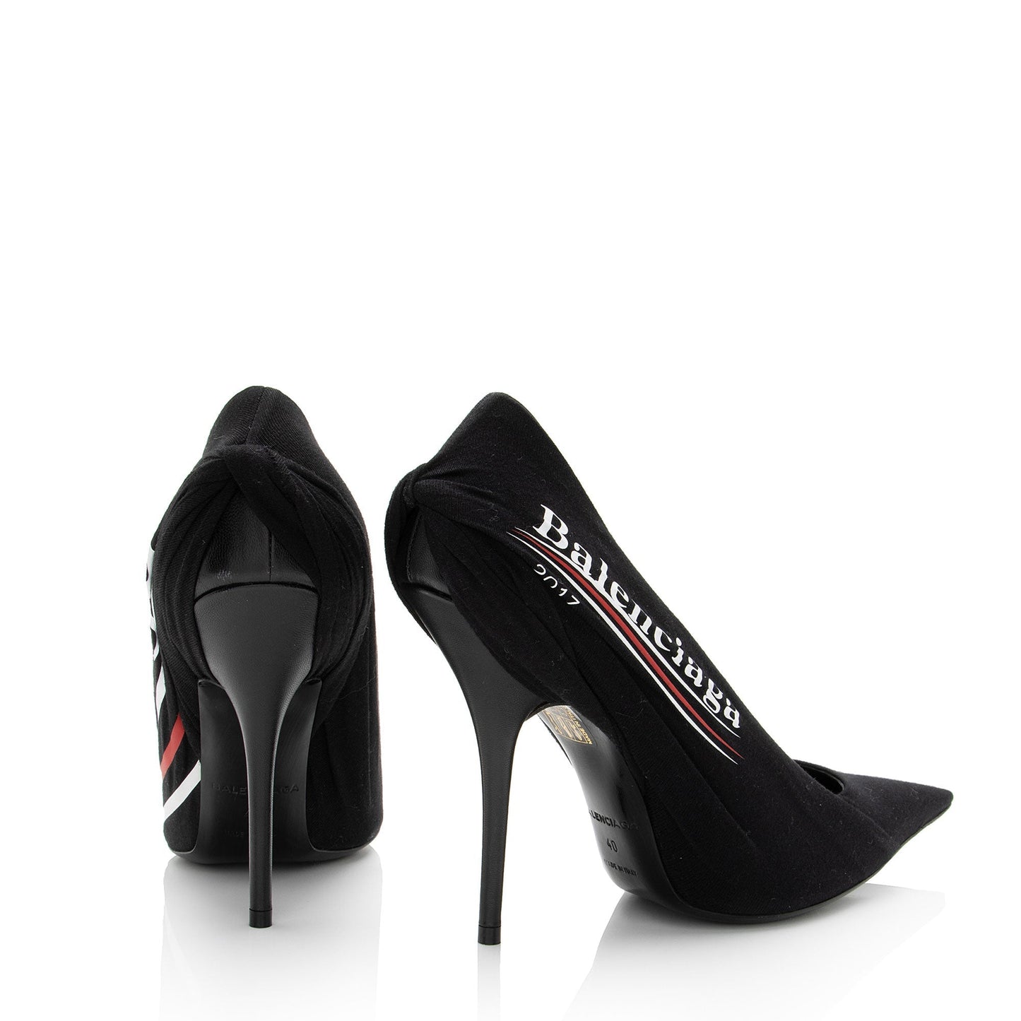 Luxury Balenciaga Jersey Logo Knife Pumps - Size 10 / 40 (SHF-klSg57)