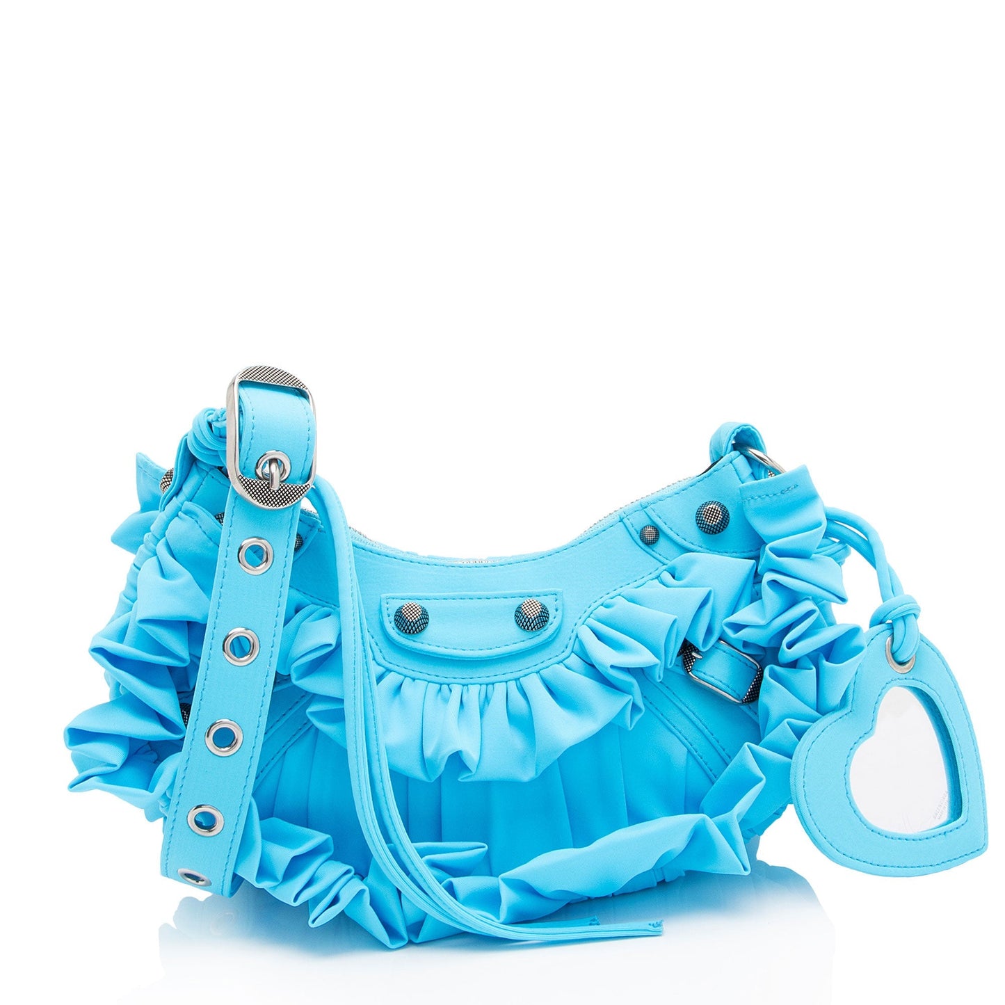 Luxury Balenciaga Jersey Ruffles Le Cagole XS Shoulder Bag (SHF-gvOjYM)