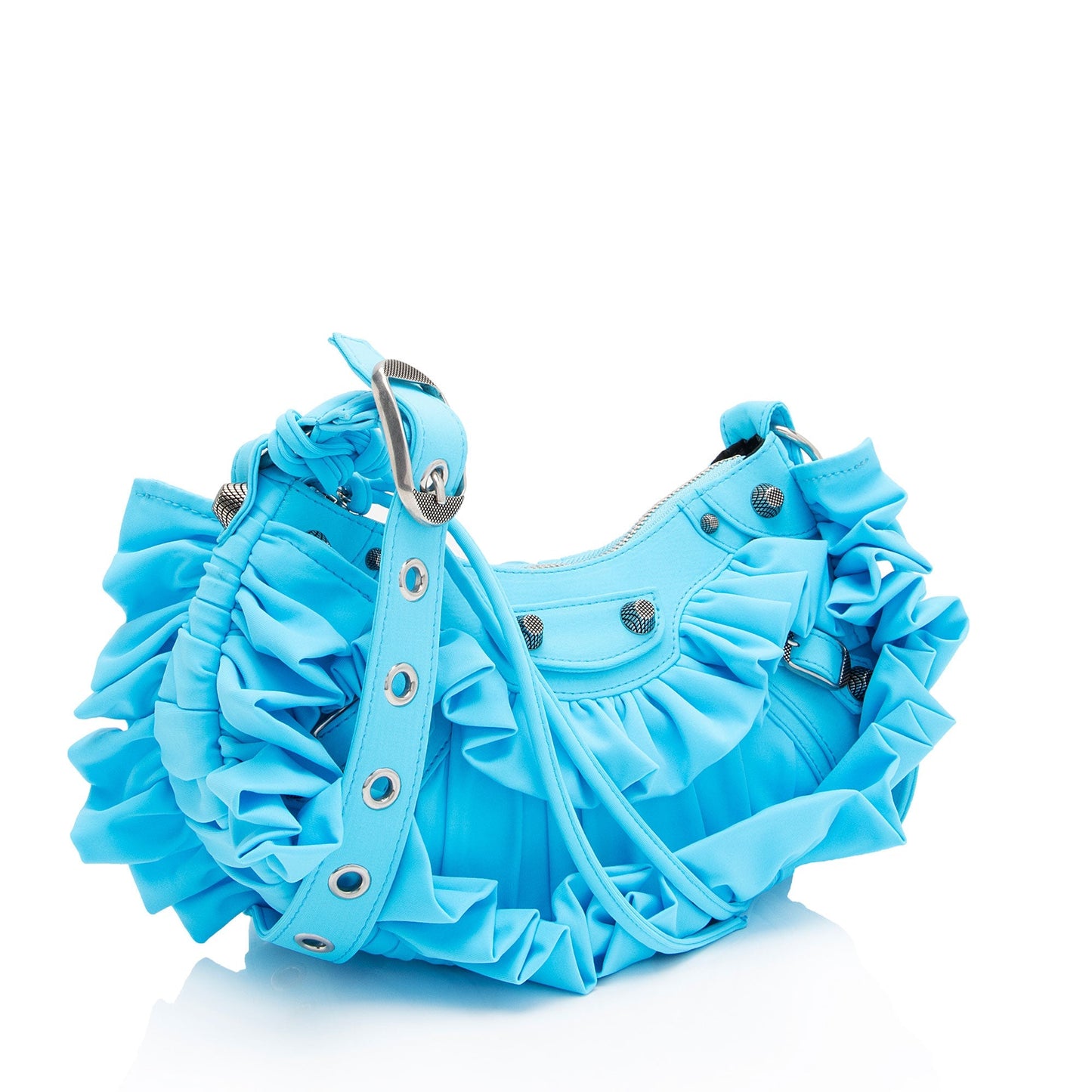 Luxury Balenciaga Jersey Ruffles Le Cagole XS Shoulder Bag (SHF-gvOjYM)