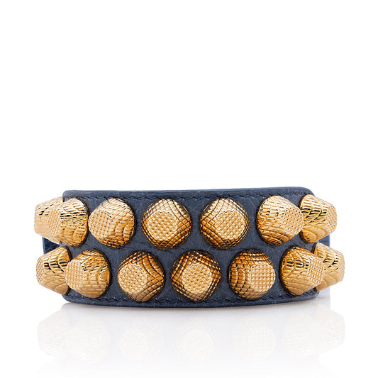 Luxury Balenciaga Lambskin Giant Two Row Stud Bracelet (SHF-18514)