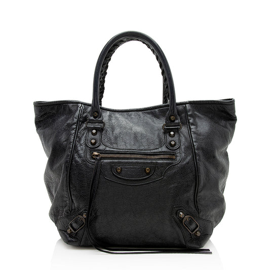 Luxury Balenciaga Lambskin Sunday S Tote - FINAL SALE (SHF-12206)