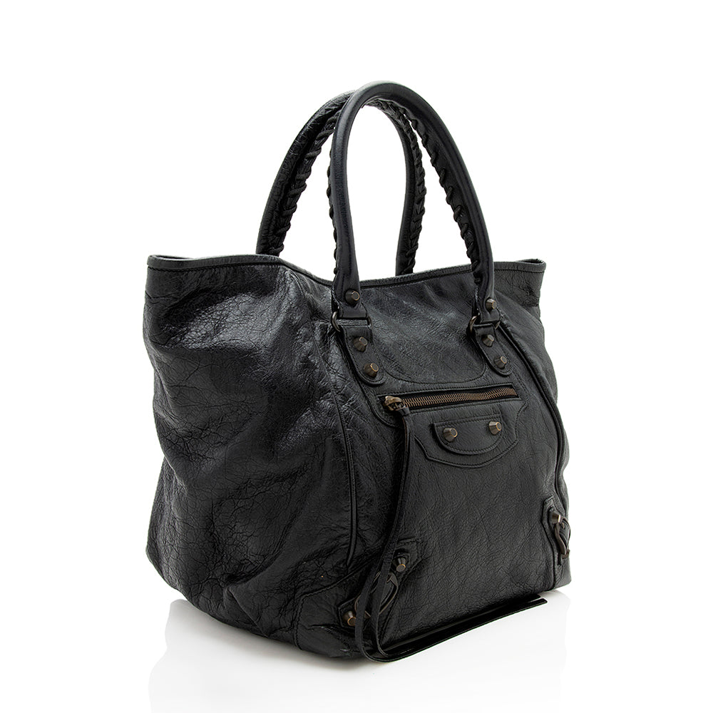 Luxury Balenciaga Lambskin Sunday S Tote - FINAL SALE (SHF-12206)