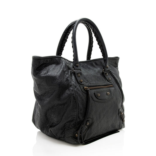 Luxury Balenciaga Lambskin Sunday S Tote - FINAL SALE (SHF-12206)