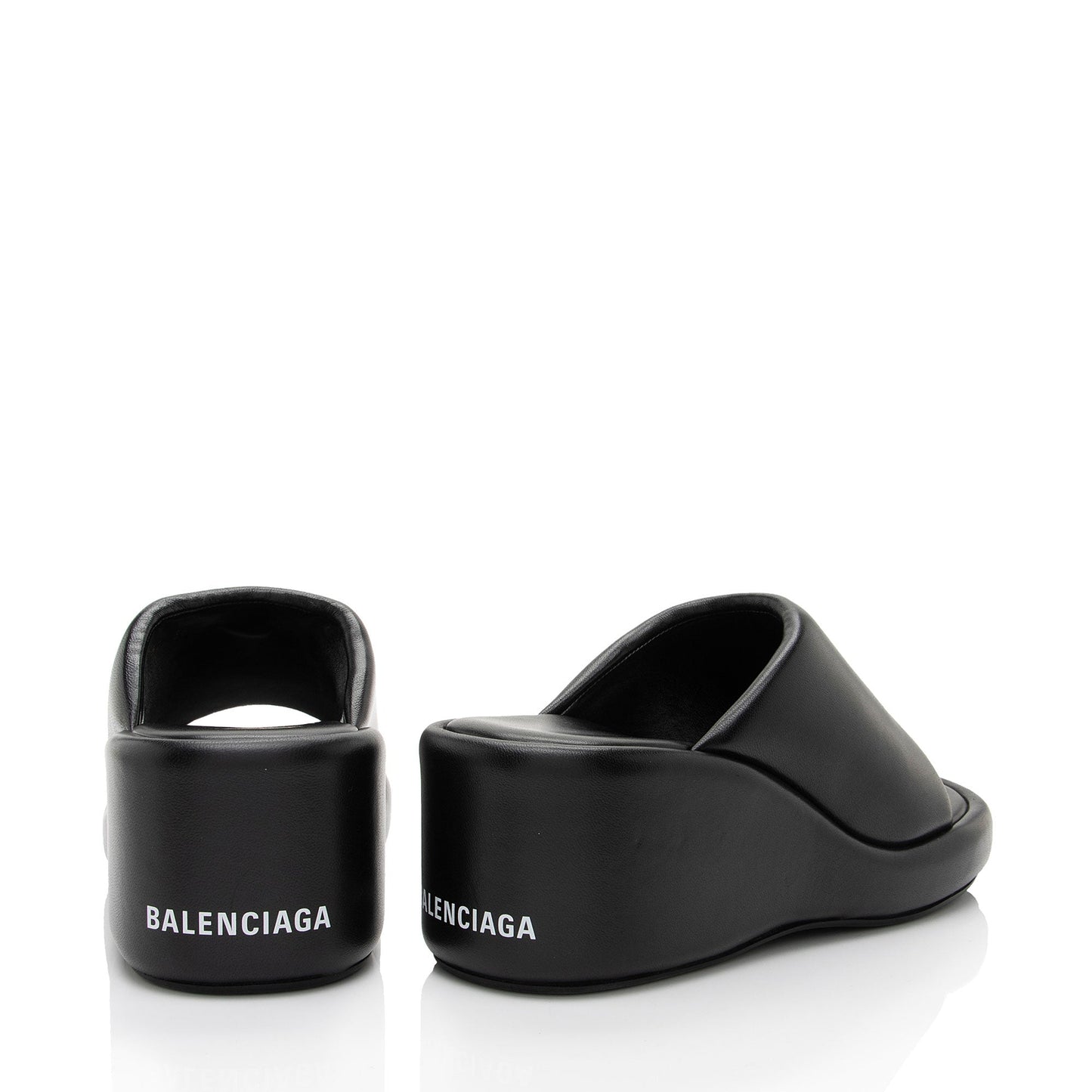 Luxury Balenciaga Lambskin Wedge Slides - Size 6 / 36 (SHF-k4UDxY)