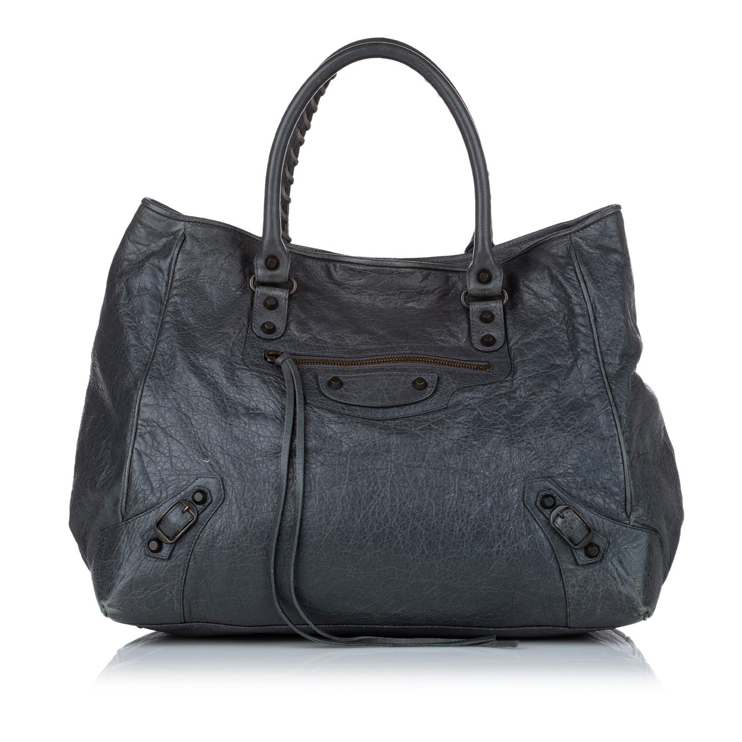 Luxury Balenciaga Large Motocross Sunday Lambskin Leather Tote Bag (SHG-28732)