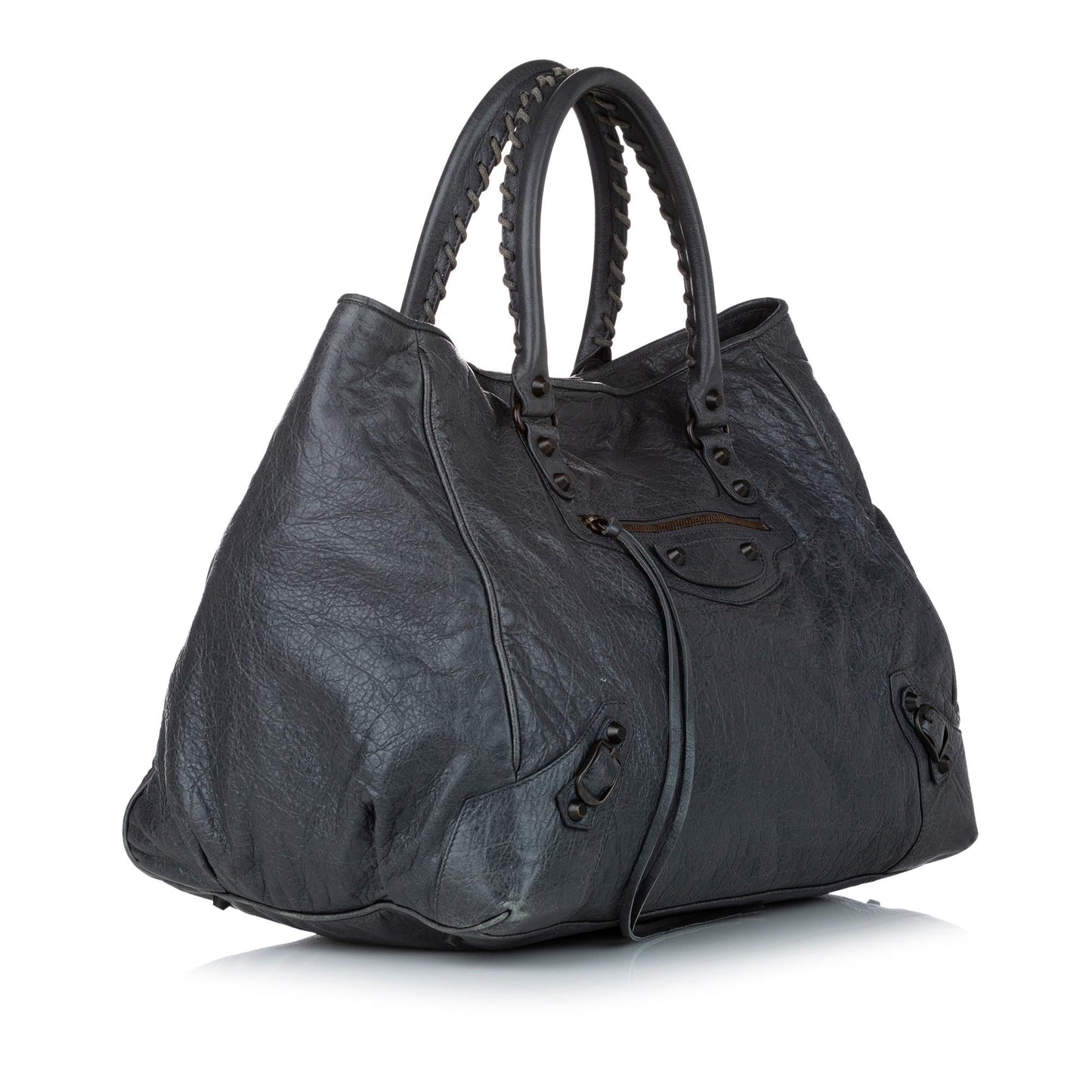 Luxury Balenciaga Large Motocross Sunday Lambskin Leather Tote Bag (SHG-28732)