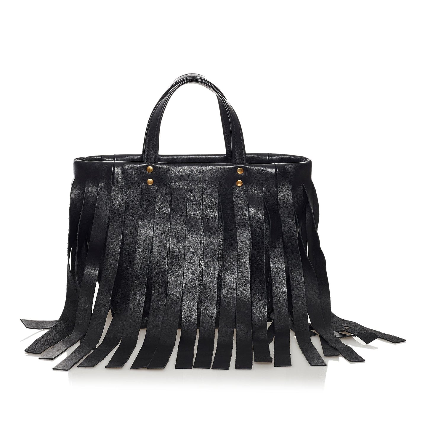 Luxury Balenciaga Laundry Cabas Fringe Leather Tote Bag (SHG-33746)