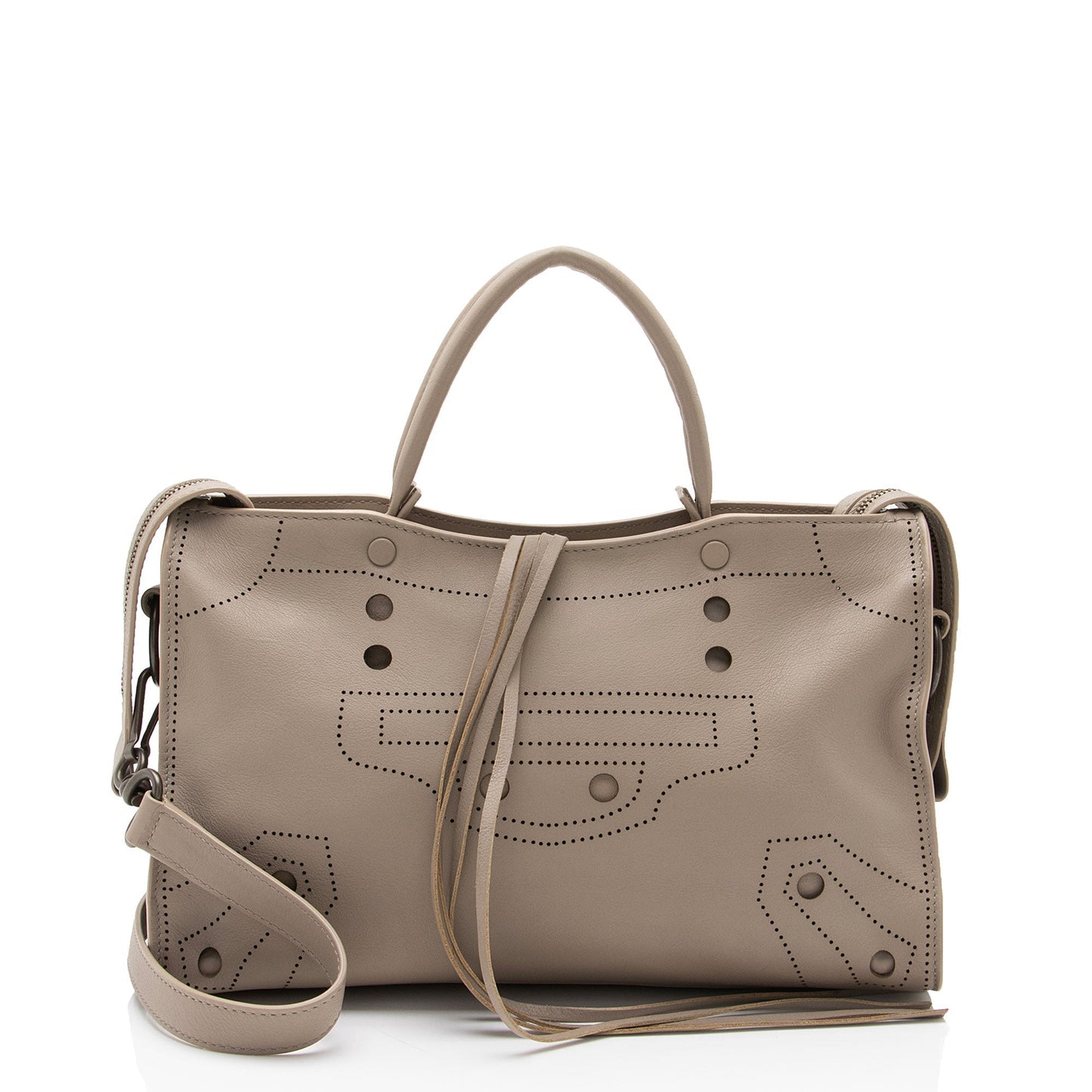 Luxury Balenciaga Leather Blackout City Small Satchel (SHF-I5o2Vy)