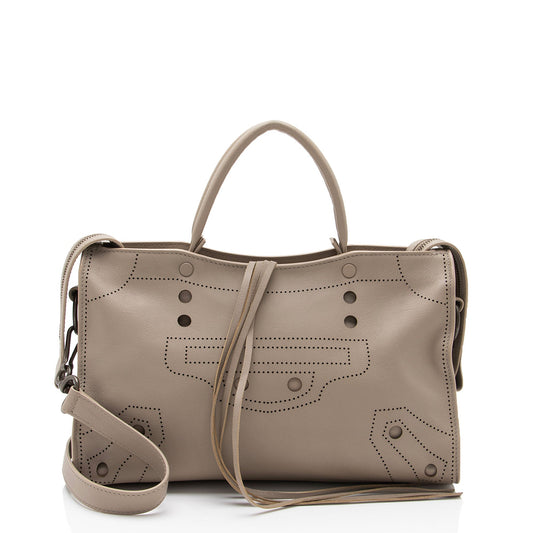 Luxury Balenciaga Leather Blackout City Small Satchel (SHF-I5o2Vy)