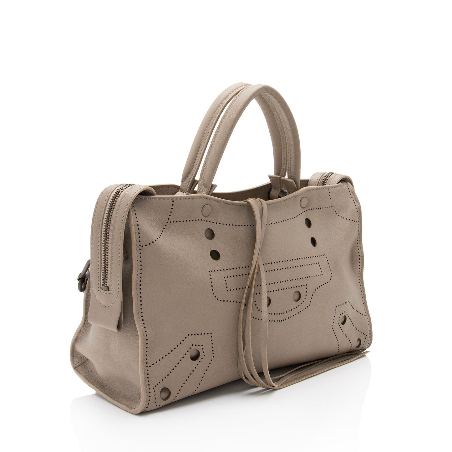 Luxury Balenciaga Leather Blackout City Small Satchel (SHF-I5o2Vy)