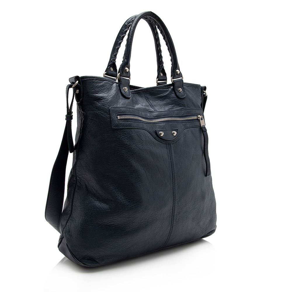 Luxury Balenciaga Leather Classic Square Tote - FINAL SALE (SHF-16560)