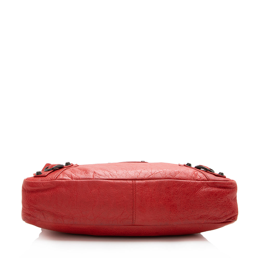 Luxury Balenciaga Leather Classic Town Satchel (SHF-17637)